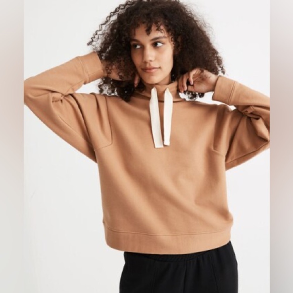 MADEWELL (MWL) Ribbed Funnelneck Sweatshirt